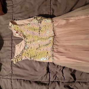 Purple tulle sequined dress